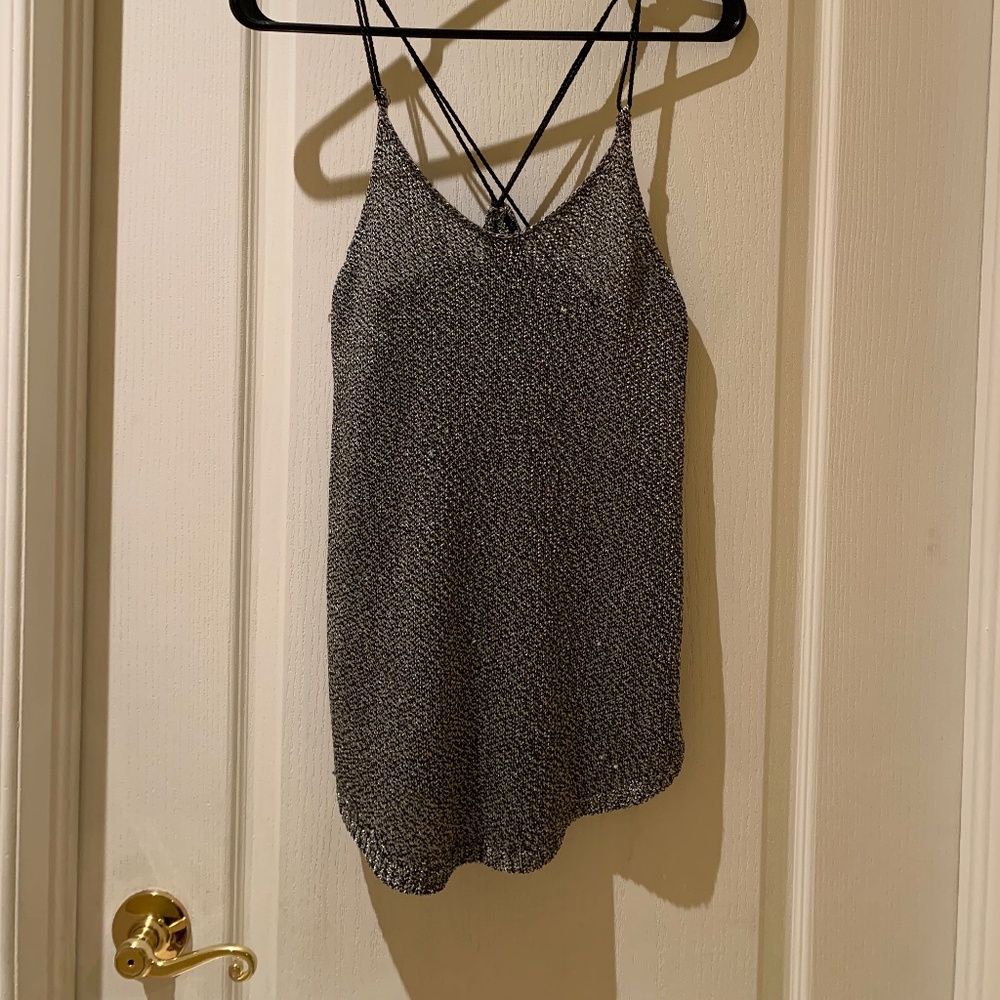 Dynamite Sleeveless Silver Sweater/ Size S